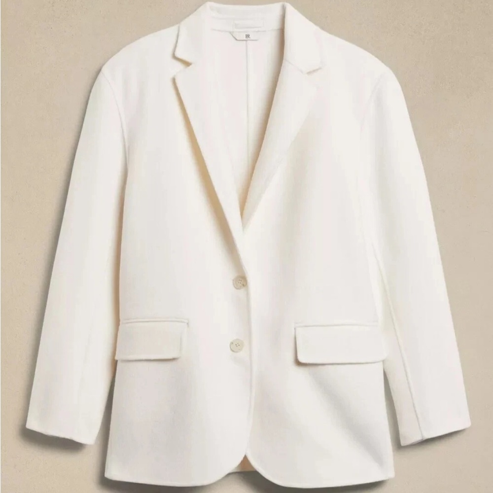 BR Nelli Oversized Double-Faced Transitional Blazer Snow Day 850180 Size Small